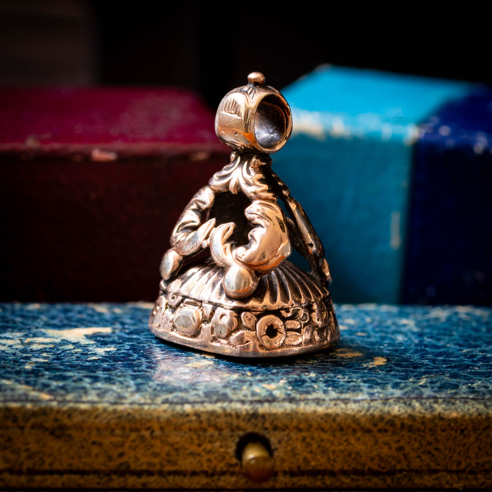 Antique Georgian Intaglio Dove with Olive Branch Carved Carnelian Fob