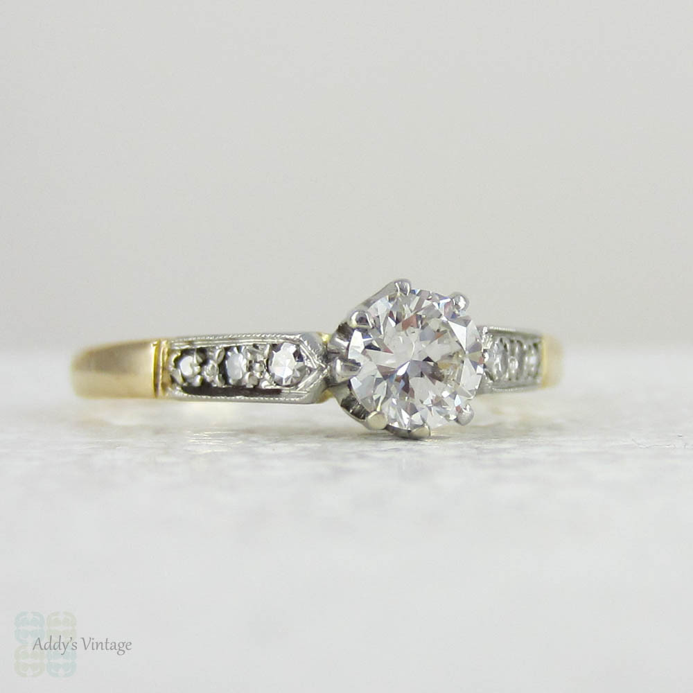 Lily Crown Tapered Diamond Engagement Ring - Tailored Jewel