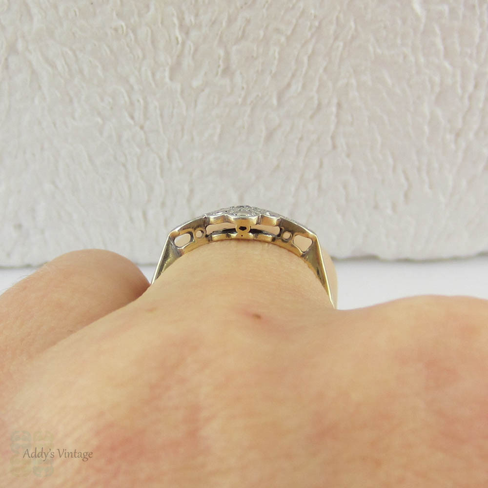 Vintage Diamond Engagement Ring, Pretty 1940s Single Stone Diamond Ring ...