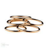 Handmade 18ct Rose Gold Wedding Band. Recycled 18k 1.5mm Halo Ring Sizes G to P.