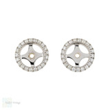 Diamond Earring Halo Jackets, 18ct Gold Stud Enhancers for 6mm, 1.5 - 2ctw Studs.