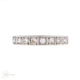 Vintage 18ct White Gold Half Hoop Diamond Ring, 0.30ctw. Vintage 18ct White Gold Half Hoop Diamond Ring, 0.30ctw.