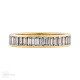 Vintage 18ct Gold Baguette Diamond Eternity Ring, 1.85ctw Size J.75 / 5.25. Vintage 18ct Gold Baguette Diamond Eternity Ring, 1.85ctw Size J.75 / 5.25.