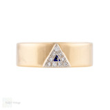 Vintage 14th Degree Scottish Rite Masonic Freemasons Band, 14k with Diamonds. Vintage 14th Degree Scottish Rite Masonic Freemasons Band, 14k with Diamonds.