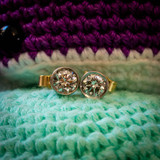Vintage Diamond Stud Earrings, 0.75ctw in 18ct Two Tone Gold.