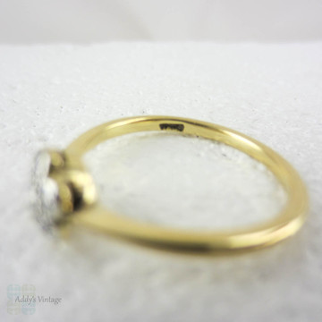 RESERVED. Antique Diamond Engagement Ring, Daisy Flower Shaped Old Cut Diamond Ring, Floral Cluster Ring in 18 Carat Gold, Circa 1900s.