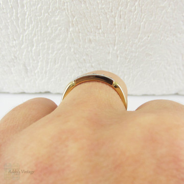 Antique Diamond Wedding Ring, 5 Stone Diamond Wedding Ring, Pave Set in Square Box Setting, 18 Carat Gold, Circa 1910s.