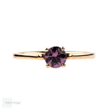 Pink Spinel Engagement Ring, 18 Carat Rose Gold Setting with 0.48 Carat Solitaire Bright Pink Gemstone Engagement Ring.