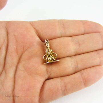 Antique 9 Carat Gold Fob, Decorative Ornate Blank Yellow Gold Fob Charm. Late Victorian to Edwardian Watch Fob Seal.