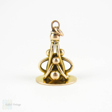 Antique 9 Carat Gold Fob, Decorative Ornate Blank Yellow Gold Fob Charm. Late Victorian to Edwardian Watch Fob Seal.