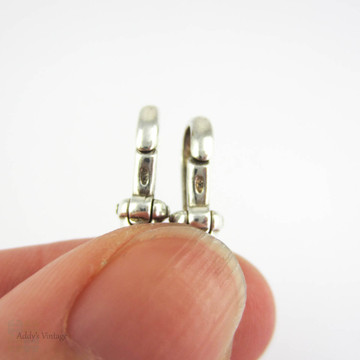 Antique Silver Dog Clips, Lot of 4 Sterling & 900 Silver Trigger Clasps for Charms or Joining Jewellery. Victorian 1890s to Art Deco 1920s.