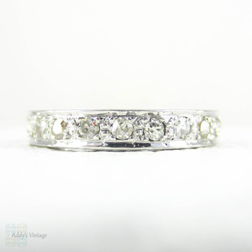 Vintage Diamond Eternity Ring, Art Deco Full Diamond Eternity Wedding ...