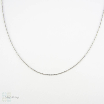 Platinum Trace Chain for Pendant, 40.5 cm / 16 inches, 1.85 grams.