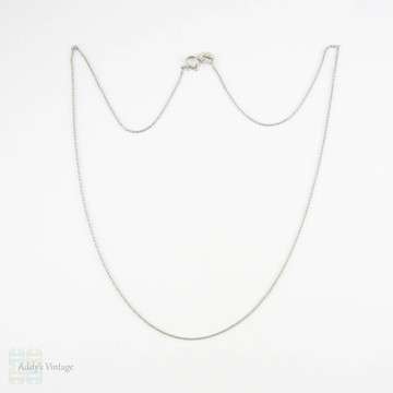 Platinum Trace Chain for Pendant, 40.5 cm / 16 inches, 1.85 grams.