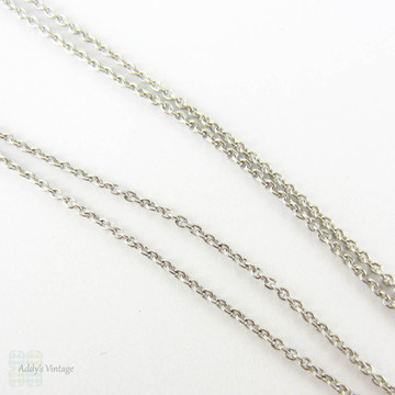 Platinum Trace Chain for Pendant, 40.5 cm / 16 inches, 1.85 grams.