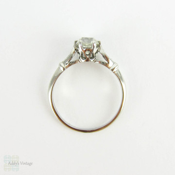 Antique Old Cut Diamond Engagement Ring, 0.69 Carat Old Mine Cut Diamond in Delicate Platinum Setting. Circa 1890s.