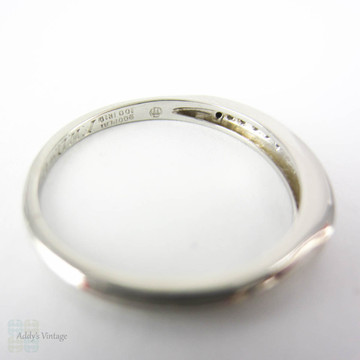 Vintage Diamond Platinum Wedding Ring, Mid Century 12 Stone Diamond ...
