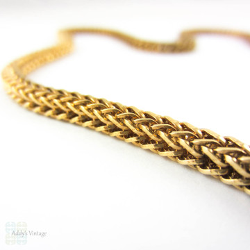 Antique Victorian 9ct Rose Gold Chain, Late 19th Century Chunky Rose Gold Necklace with Oversized Clasp. 41 cm / 16.25 inches, 23.65 grams.
