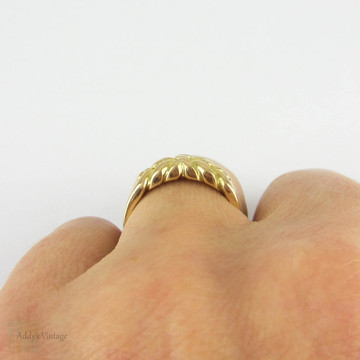 Antique Victorian Keeper Ring, 18ct Yellow Gold  Women's Band. Heavy Substantial Ring with Clear Hallmarks, Circa 1890s.