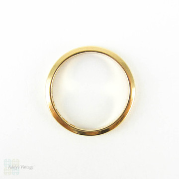 RESERVED. Antique 22 Carat Gold Wedding Ring. Light Dome Classic Narrow Ladies Wedding Band. Circa 1890s, Size N / 7.