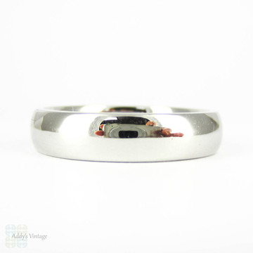 Men's Platinum Wedding Ring. Simple & Heavy 5 mm Light Court Comfort Fit Wedding Band. Size U.5 / 10.25, 12.3 grams.