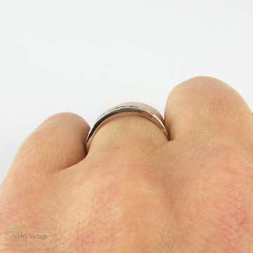 Blue Sapphire Eternity Ring, 36 Natural Square Cut Sapphires Channel Set in 18 Carat White Gold, 1.80 ctw. Size O / 7.25.