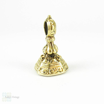 Antique Chalcedony Anchor Seal, Pinchbeck Small Fob with My Hope Engraved. Circa 1800s.