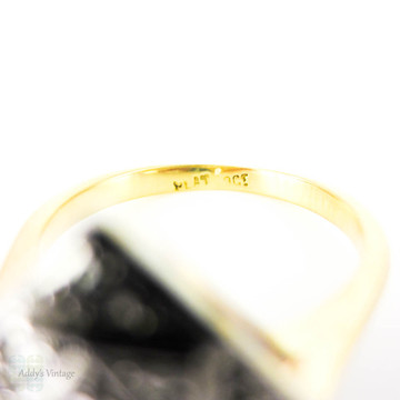 1930s Diamond Engagement Ring, Kite Shape Pave Set Art Deco Ring with Milgrain Beading. 18ct PLAT.