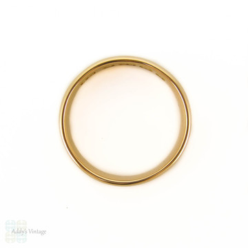 Antique 22ct Gold Wedding Ring, Ladies 4mm Court Fit Wedding Band. Circa 1900s, Size L.5 / 6.