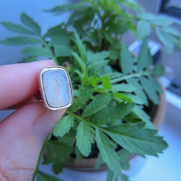 Victorian 15ct Gold Witch Watch Fob, "All Have Their Hobbies" Chalcedony Seal.