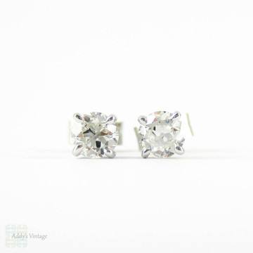 Payment 3. Old European Diamond Stud Earrings. Antique 0.45 ctw Old  Cut Diamonds in Classic 18ct White Gold Mountings.