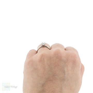 Asscher Cut Diamond Soliatire Engagement Ring, Platinum 0.48ct.