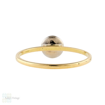 Diamond Single Stone 18ct Ring, Converted Two Tone White & Yellow 18k Gold Band.