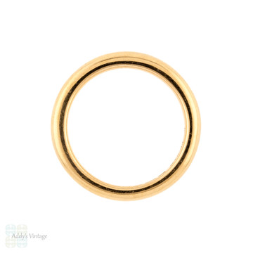 Ladies 22ct Gold Wedding Ring, Heavy 1920s Womens 22k Band. Size M / 6.25.