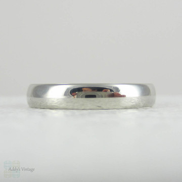 Men's Platinum Court Fit Wedding Ring, Narrow 3.7 mm, Size S.25, US 9.25.