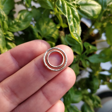 Antique Split Rings, Set of 2 Small Victorian Split Rings.