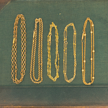 Antique Belcher 9ct Gold Chain, Victorian Necklace with Barrel Clasp, 46 cm / 18 inches.