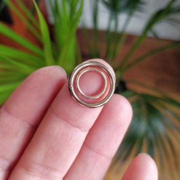 Pair of 9ct Gold Antique Split Rings, Small 9k Faceted Connector Jump Rings.