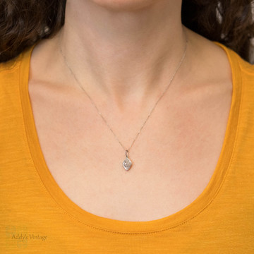 Antique Old Mine Cut Diamond Cluster Pendant, 15ct Gold & Platinum, 0.20ctw.