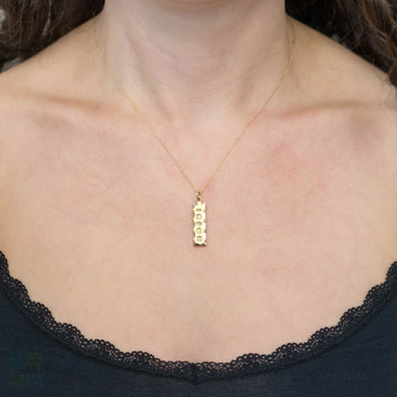 Vintage 9ct Yellow Gold 1982 Ingot Charm Pendant, 9k English Hallmarks.