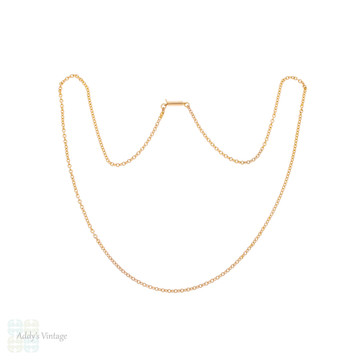 Antique 9ct Gold Chain with Barrel Clasp, 47.5 cm / 18.75 inches, 4g.