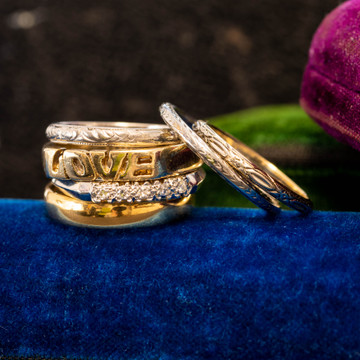 Vintage 22ct Gold Wedding Band, Ladies 1950s Ring Size M.5 / 6.5.