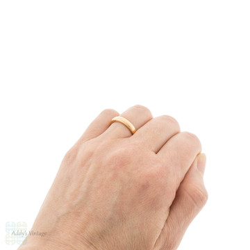 Vintage 22ct Wedding Ring, 22k Gold Band Circa 1920s, Size O.5 / 7.5.