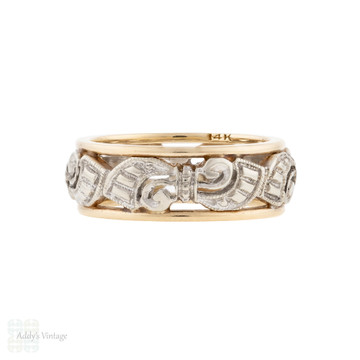 Vintage 14k Gold Bow Design Wedding Ring by Lohengrin, Size K.5 / 5.5.
