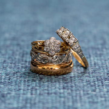 Vintage 14k Gold Bow Design Wedding Ring by Lohengrin, Size K.5 / 5.5.