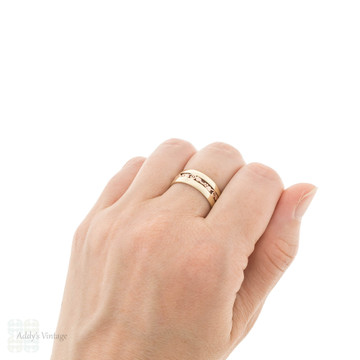Welsh Clogau 9ct  Rose & Yellow Tree of Life Wedding Band, Size S / 9.25.