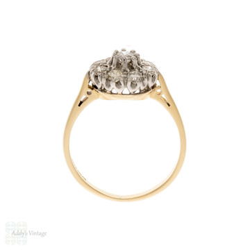 Vintage Diamond Cluster Ring, 0.80ctw in 18ct Yellow Gold.