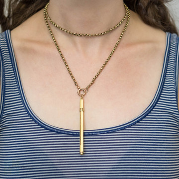 Antique Belcher 9ct Gold Chain, Victorian Necklace with Large Clasp, 87 cm / 34.25 inches.