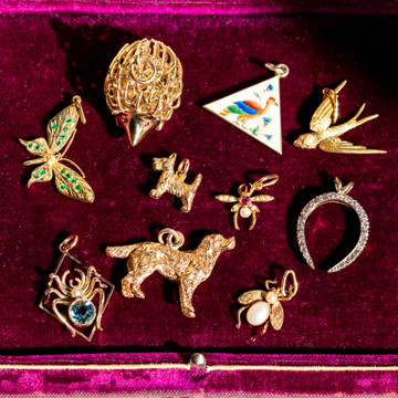 Antique Victorian Golden Pheasant Bird Pendant, 800 Silver & Enamel.