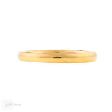 Classic 1950s Vintage 22ct Gold Wedding Ring, Size M / 6.25.